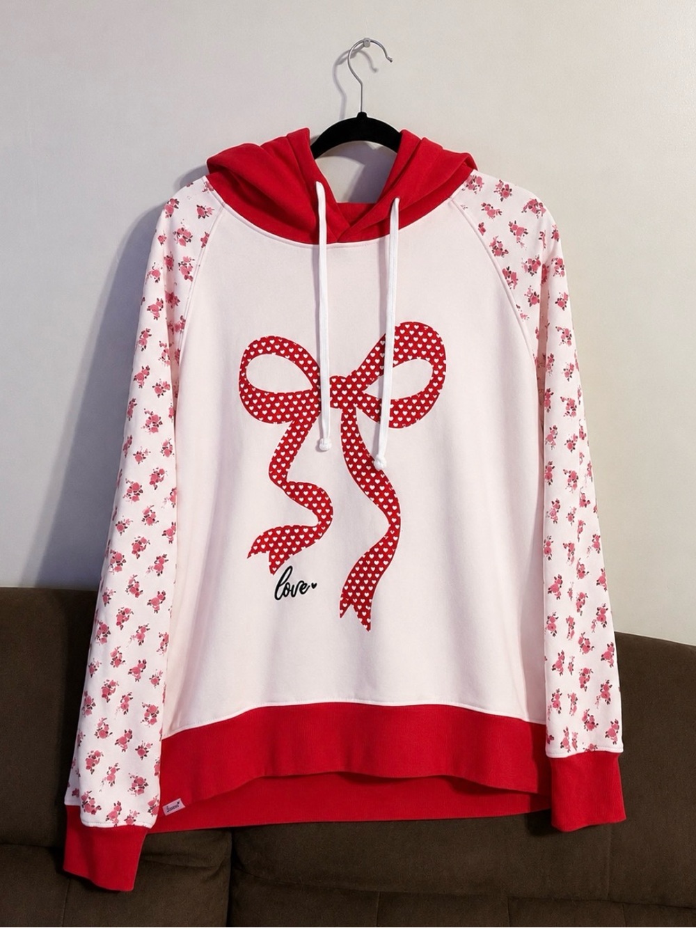 Simply Southern XOXO Love Ribbon Hoodie Size XXL